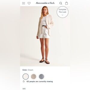 Abercrombie & Fitch Mesh Stitch Non-Closure Cardigan